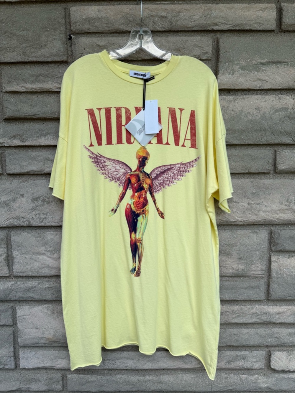 Free People Daydreamer Nirvana Oversized Tshirt Dress XS New